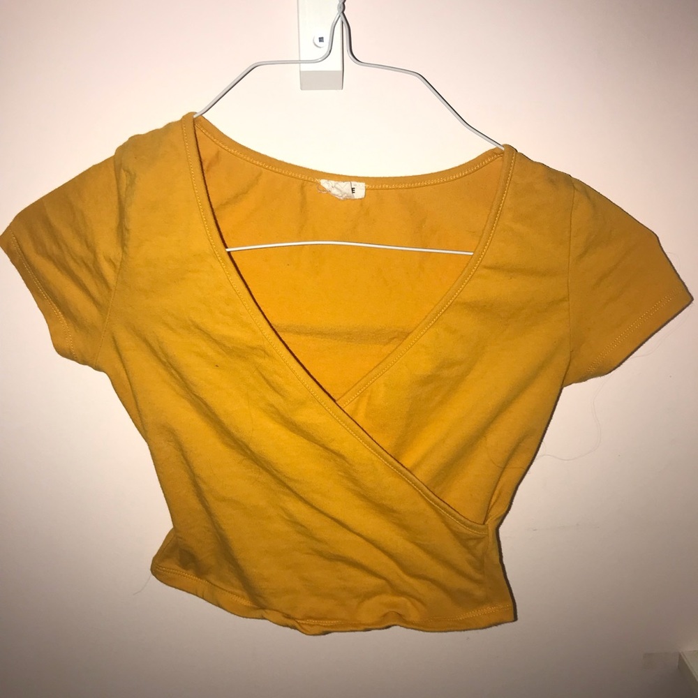 Yellow garage crop top